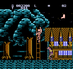 Captain Silver (NES) screenshot: What a useful ladder! Now I can get me a new pair of boots