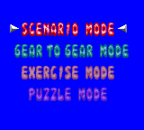 Dr. Robotnik's Mean Bean Machine (Game Gear) screenshot: Main menu