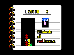 Dr. Robotnik's Mean Bean Machine (SEGA Master System) screenshot: Puzzle lesson 3