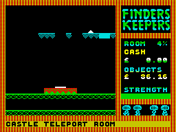 Finders Keepers (ZX Spectrum) screenshot: And here you land