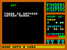 Finders Keepers (ZX Spectrum) screenshot: I don't get it