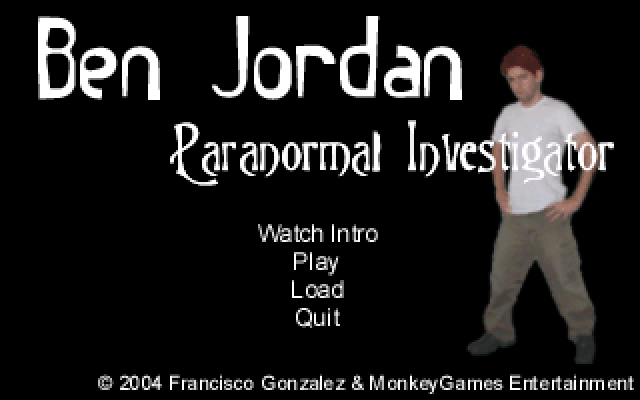 Ben Jordan: Paranormal Investigator Case 1 - In Search of the Skunk-Ape (Windows) screenshot: Title screen