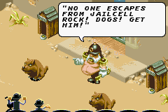Animaniacs: Lights, Camera, Action! (Game Boy Advance) screenshot: The first boss, the prison chef