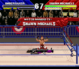 WWF WrestleMania (SNES) screenshot: Shawn Michaels wins!