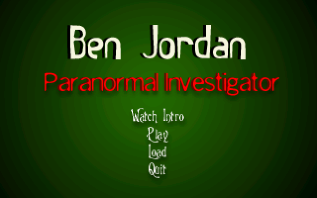 Ben Jordan: Paranormal Investigator Case 4 - Horror at Number 50 (Windows) screenshot: Title screen