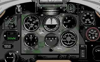 Air Duel: 80 Years of Dogfighting (Atari ST) screenshot: All the dials are on another screen