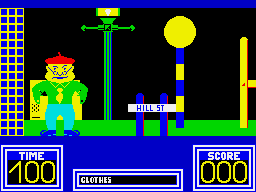 Benny Hill's Madcap Chase (ZX Spectrum) screenshot: Game start