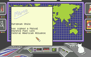 Global Commander (Atari ST) screenshot: Alliances are formed outside your control