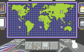 Global Commander (Atari ST) screenshot: Current weapon locations