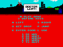 Doctor What! (ZX Spectrum) screenshot: The controls