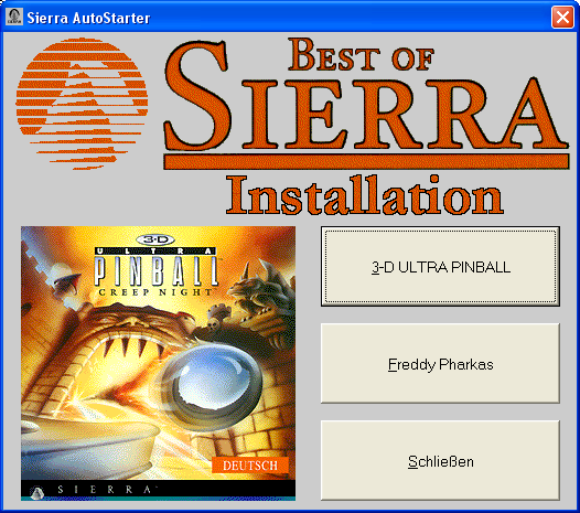Best of Sierra Nr. 3 (Windows) screenshot: Autorun - game 1