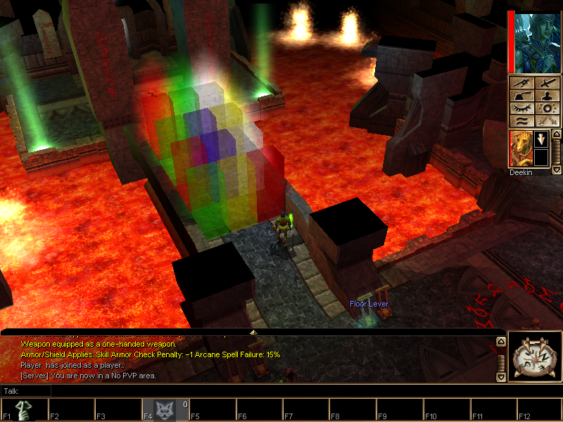 Neverwinter Nights: Hordes of the Underdark (Windows) screenshot: One of the many puzzles in the Underdark