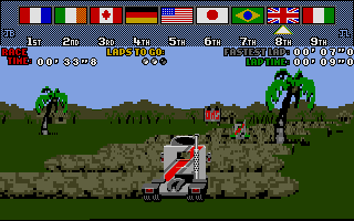 Drivin' Force (Atari ST) screenshot: Cornering
