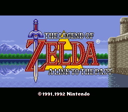 The Legend of Zelda: A Link to the Past (SNES) screenshot: US title screen
