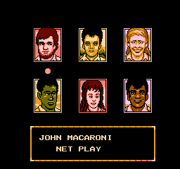 Rad Racket: Deluxe Tennis II (NES) screenshot: Pick a tennis player