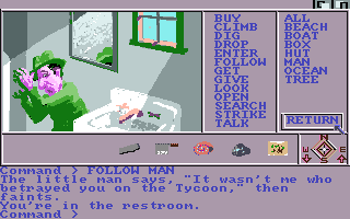 Mindshadow (Amiga) screenshot: Here's a suspect man...