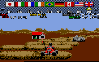Drivin' Force (Atari ST) screenshot: Cornering
