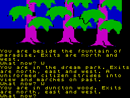 The Worm in Paradise (ZX Spectrum) screenshot: In the forest
