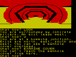 The Worm in Paradise (ZX Spectrum) screenshot: An underground lair of sorts