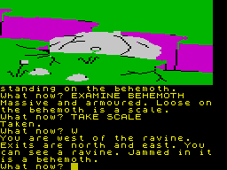 The Worm in Paradise (ZX Spectrum) screenshot: Ravine I'm ravine