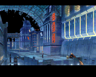 Universe (Amiga) screenshot: More of the city.