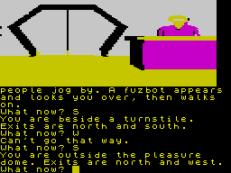 The Worm in Paradise (ZX Spectrum) screenshot: Welcome to the pleasure dome