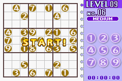 Dr. Sudoku (Game Boy Advance) screenshot: As you progress in the levels, there will be fewer filled numbers
