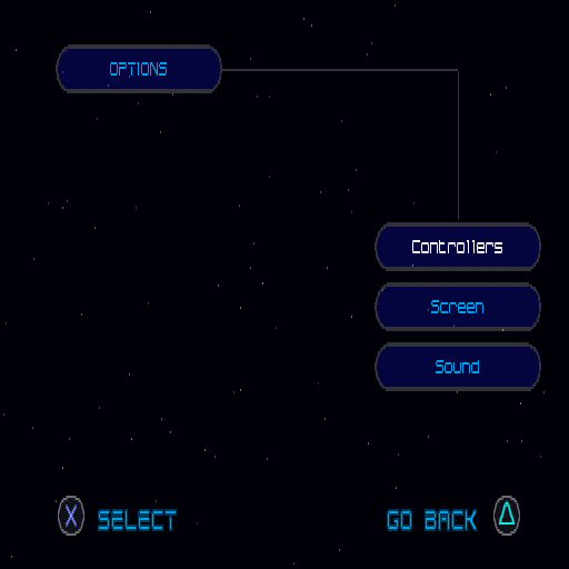 Blast Radius (PlayStation) screenshot: Options
