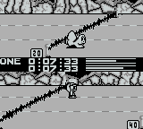 Alien Olympics (Game Boy) screenshot: You have to time your jumps over the lasers