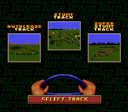 Race Drivin' (SNES) screenshot: Tracks available