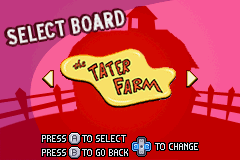 Cartoon Network Block Party (Game Boy Advance) screenshot: Selecting a board for a Quick play session.
