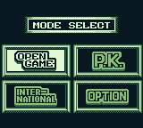 International Superstar Soccer (Game Boy) screenshot: Main menu