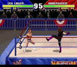 WWF WrestleMania (SNES) screenshot: I am the UNDERTAKER!