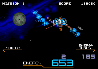 Galaxy Force II (Genesis) screenshot: Waves coming at me
