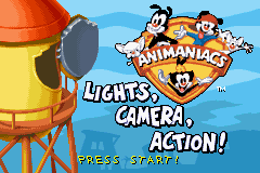 Animaniacs: Lights, Camera, Action! (Game Boy Advance) screenshot: Title screen