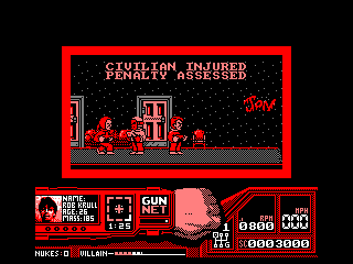 Techno Cop (Amstrad CPC) screenshot: Oops...