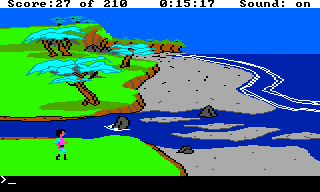 King's Quest III: To Heir is Human (TRS-80 CoCo) screenshot: A river