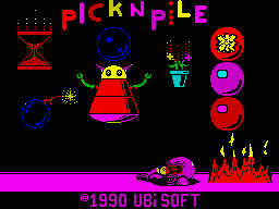 Pick 'n Pile (ZX Spectrum) screenshot: Loading screen
