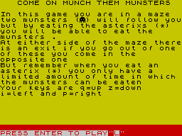Cassette 50 (ZX Spectrum) screenshot: Each game has instructions like this