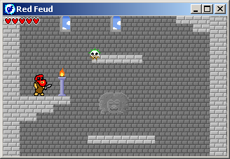 Red Feud (Windows) screenshot: These enemies hug platforms