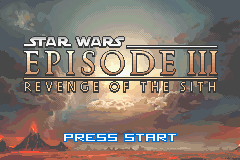 Star Wars: Episode III - Revenge of the Sith (Game Boy Advance) screenshot: Title screen.