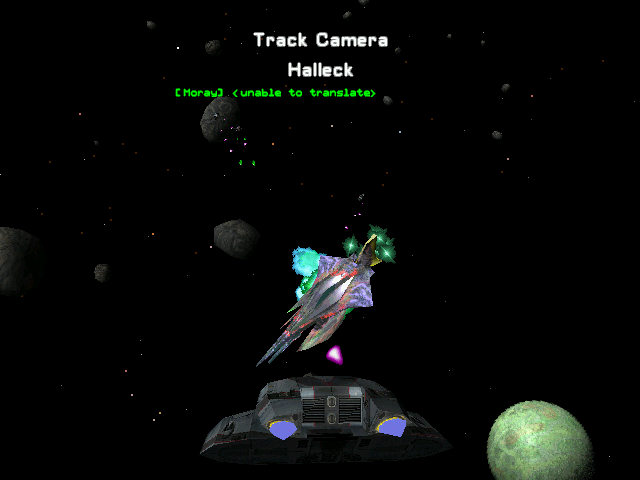 Wing Commander: Secret Ops (Windows) screenshot: An exceptionally close flyby captured with the Chase Cam.