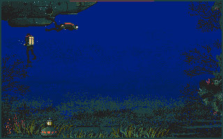 Project Neptune (Atari ST) screenshot: Swimming upwards