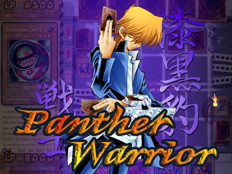 Yu-Gi-Oh!: Power of Chaos - Joey the Passion (Windows) screenshot: Joey summons his special card, the Panter Warrior.
