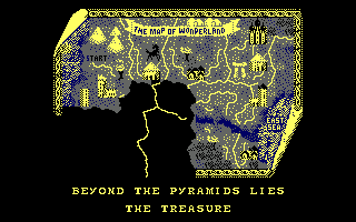 Karnov (Amstrad CPC) screenshot: A map of your progress