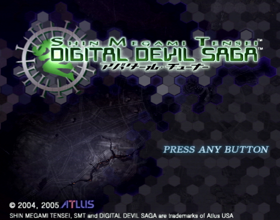 Shin Megami Tensei: Digital Devil Saga (PlayStation 2) screenshot: Title screen