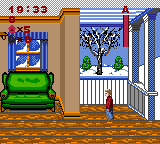Home Alone (Game Gear) screenshot: Is anyone home? It's snowing outside, damn it! I wanna cup of brandy, pronto!