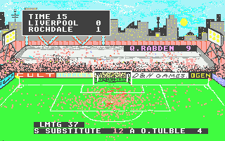 Football Director (Atari ST) screenshot: This match isn't going well