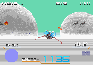 Galaxy Force II (Genesis) screenshot: World 5