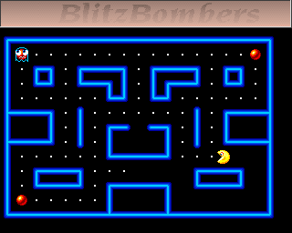 BlitzBombers (Amiga) screenshot: The Pac-man bonus game